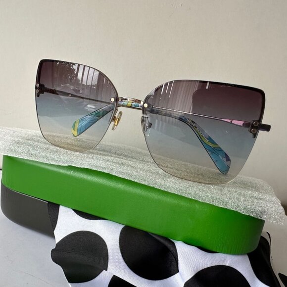 Kate Spade ARIELLA /G/S LKS 98 Gold Blue/Brown & Teal Gradient Lens Sunglasses - Picture 10 of 10